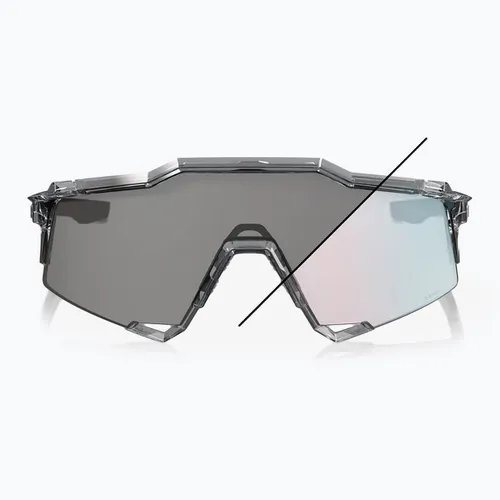 Okulary przeciwsłoneczne 100% Speedcraft polished translucent grey/rose gold mirror photochrom