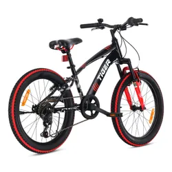 Rower dziecięcy SUN BABY Tiger Bike 20 cali dla chłopca Czarno-czerwony