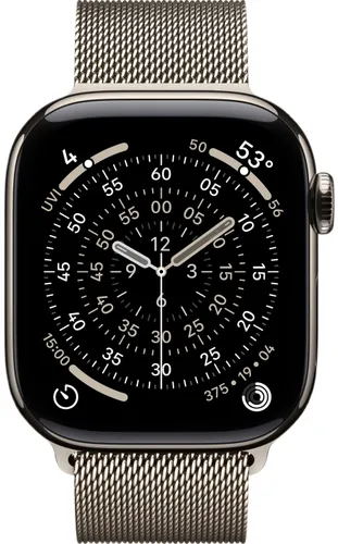 Apple Watch 11 GPS + Cellular 42mm koperta z tytanu (naturalny) + bransoleta mediolańska (naturalny)