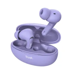 Słuchawki bezprzewodowe Trust Yavi ENC Dokanałowe Bluetooth Fioletowe