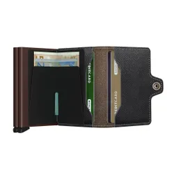 RFID Cep Cüzdanı Twinwallet Secrid Saffiano-brown