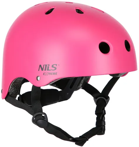 Kask NILS EXTREME MR290 Różowy (rozmiar M) + Zestaw ochraniaczy
