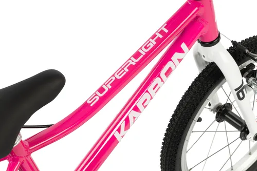 Rower dziecięcy KARBON Superlight Automatic 16 cali dla dziewczynki Różowy
