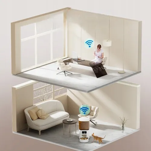 Dozownik Karmy NUXIE Miska Dla Psa Kota Podwójna Jedzenia Podajnik Automatyczny Wi-Fi