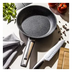 TESCOMA Stone 24 cm szara - patelnia nieprzywierająca mineralna