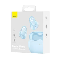 Słuchawki bezprzewodowe Baseus Bowie WM05 Dokanałowe Bluetooth 5.2 Niebieski