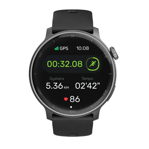 Smartwatch STELIO Activ Funkcje AI 46mm GPS Czarny