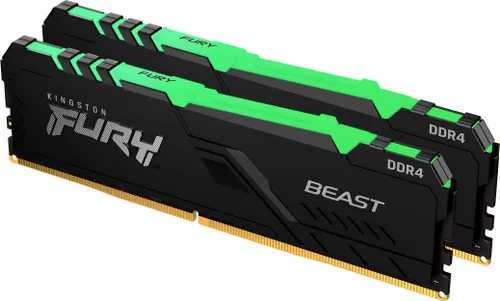 Pamięć Kingston Fury Beast RGB, DDR4, 32 GB, 3600MHz, CL18 (KF436C18BBAK2/32)