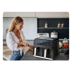 Air Fryer Frytkownica beztłuszczowa BERDSEN BD-653 8l z podwójnym koszem