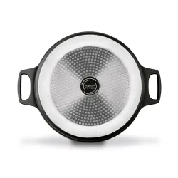 Patelnia aluminiowa nieprzywierająca z dwoma uchwytami i pokrywką KONIGHOFFER Vitello 32 cm