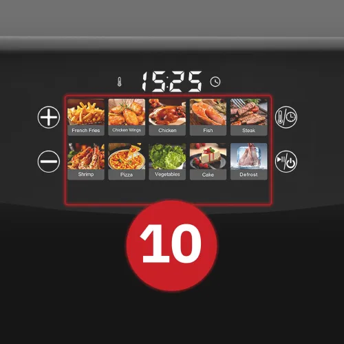 Air Fryer Frytkownica beztłuszczowa WEBBER AF801 8.8 l z 10 automatycznymi programami