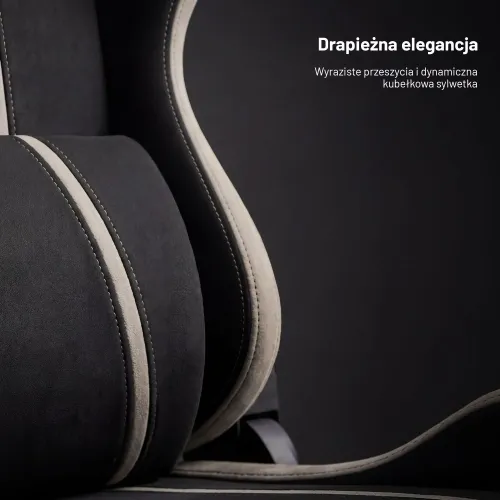 Fotel Diablo Chairs X-One 2.0 Normal Camel Black Gamingowy do 140kg Tkanina Czarno-Beżowy