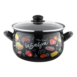 Garnek emaliowany z pokrywką EMALIA POLSKA PLESZEW LASAGNA 3 l