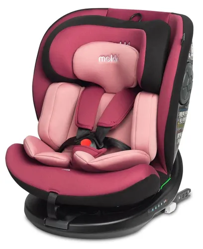 Автокресло Caretero Mokki I-Size, 40-150 cm, 0-36 kg, черно-розовый