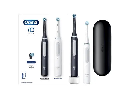 Oral-B Elektrikli Diş Fırçası Seti IO Serisi 4 Siyah + Beyaz