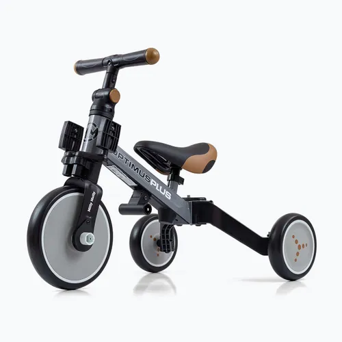 Rowerek biegowy trójkołowy Milly Mally 4w1 Optimus Plus grey
