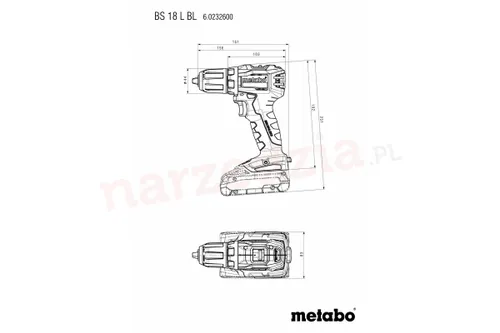 Дрель-шуруповерт аккумуляторная Metabo BS 18 L BL 2x4. 0Ah