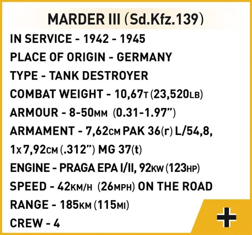 Конструктор COBI Marder III Sd.Kfz.139