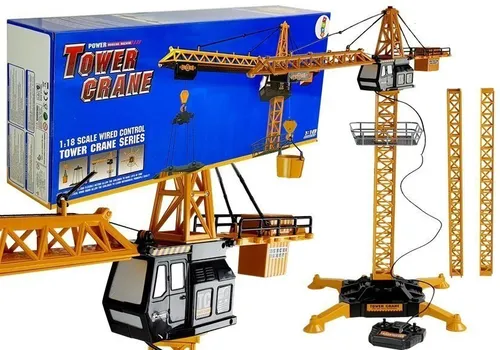 Ogromny Dźwig Żuraw 182Cm Sterowany Pilotem Na Kabel Hak Ruchome Ramię