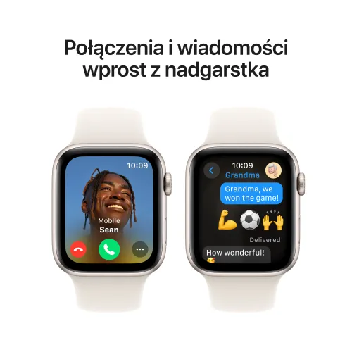 Apple Watch SE 2gen GPS koperta 44mm z aluminium Księżycowa poświata pasek sportowy Księżycowa poświata M/L