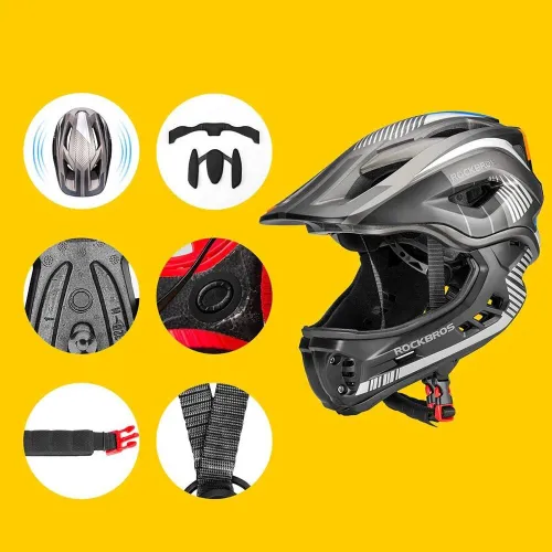 Kask rowerowy ROCKBROS TT-32SBTG-M Szary dla Dzieci (rozmiar M)