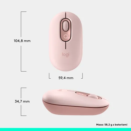 Myszka Logitech POP Mouse Różowy