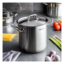 Garnek ze stali nierdzewnej z pokrywką KORKMAZ PROLINE 6 l