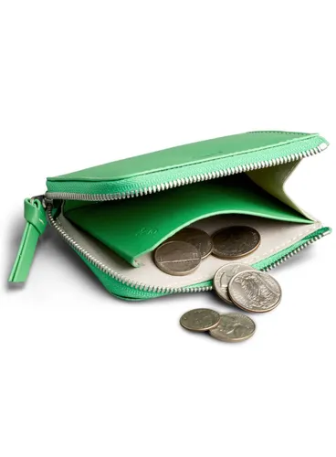 Кошелек Bellroy L-Pocket, кожаный, неоново-зеленый