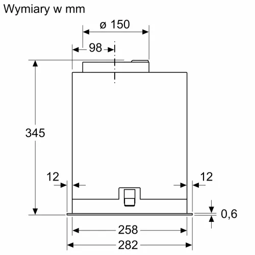 Okap Bosch Serie 6 DLN56AC60 Czarny