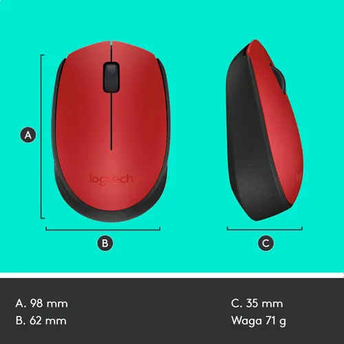 Myszka Logitech M171 Czerwony