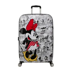 Walizka duża American Tourister Wavebreaker Disney - Minnie comics white