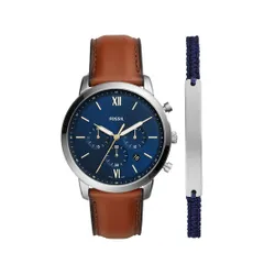 Часы Fossil Neutra Chrono Fs5708set Navy / Brown