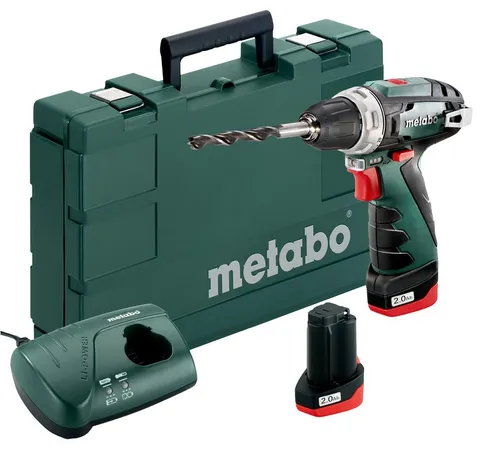 Metabo PowerMaxx BS Basic (600080500) 12 V Akülü Matkap, 2 adet 2ah Pil, şarj cihazı, kılıf