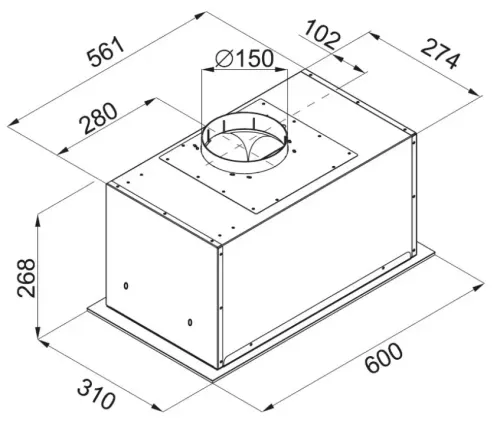 Okap Amica OMC6661BG Czarny