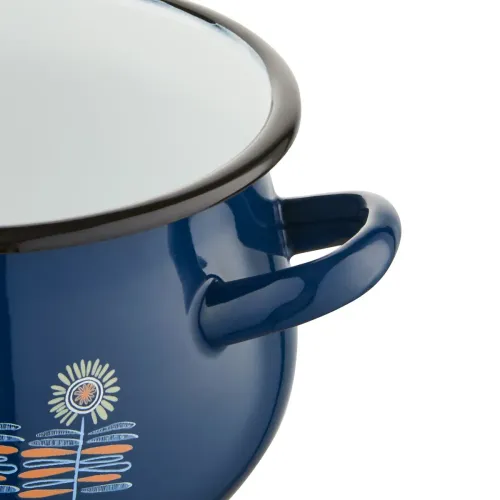 Garnek emaliowany z pokrywką EMALIA POLSKA PLESZEW POLINO 4,75 l