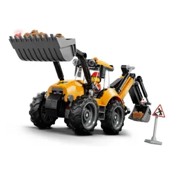 LEGO City 60480 Żółta koparko-ładowarka, zestaw klocków 7+