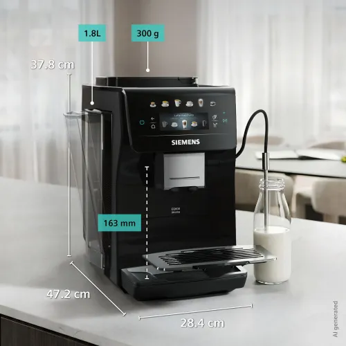 Ekspres Siemens EQ600 iAroma Piano Black TP601E19 Szerokość 28,1cm