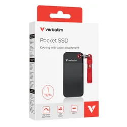 Dysk VERBATIM Pocket 1TB SSD Czarno-czerwony