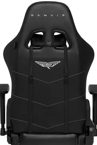 Fotel GAMVIS Phantom Large Czarny (białe elementy)