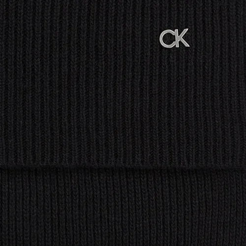 Eșarfă tricotată Calvin Klein Re-Lock 30x180 K60K611128 CK Black BAX