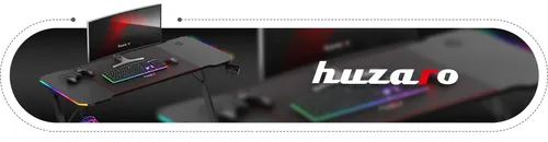 Biurko gamingowe HUZARO Hero 3.3 RGB Czarny
