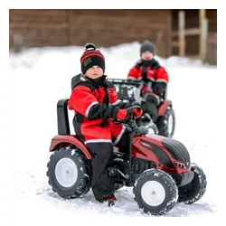Falk Traktor Na Pedały Valtra S4 Bordowy Z Przyczepą 3-7 Lat