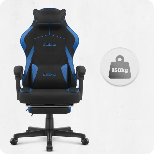 Fotel CABRO C502 Czarno-Niebieski