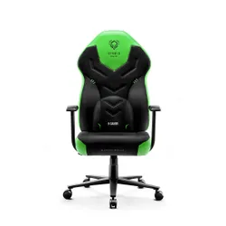 Fotel Diablo Chairs X-Gamer 2.0 Normal Size Gamingowy do 150kg Skóra ECO Tkanina Green emerald