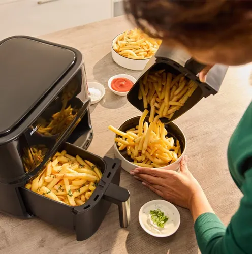 Air Fryer Frytkownica beztłuszczowa BRAUN TD3030.IBK 8l z podwójnym koszem 8 automatycznych programów