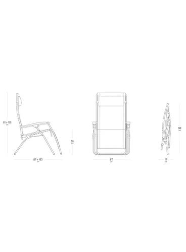 Fotel relaksacyjny Lafuma Zero Gravity Rsxa Clip Batyline® Iso - graphite