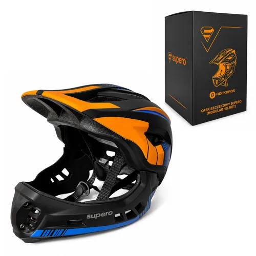 Kask rowerowy dziecięcy, szczękowy, na rower, hulajnogę, SUPERO, S