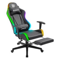 Fotel DEFENDER Watcher RGB Czarny