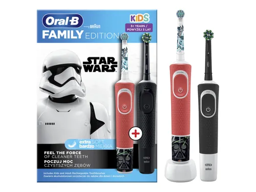 Oral-B Kids Star Wars Elektrikli Diş Fırçası + D103 Canlılık Pro BLK