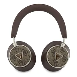 Słuchawki nauszne GUESS 4G Triangle Logo Bluetooth ENC Brązowy